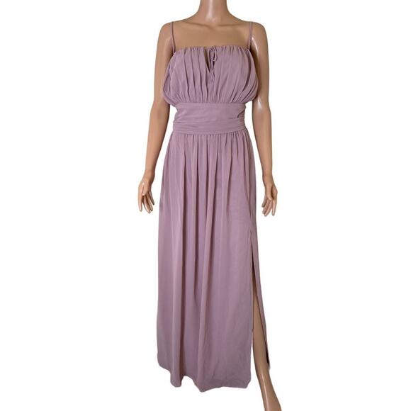 CELEBRATE DB STUDIO chiffon gathered bodice dress bridesmaid NEW SZ 22 Quartz - Picture 2 of 13